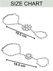 OOMPH Set Of 2 Kundan Ring Bracelet