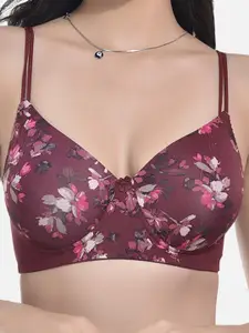 StyFun Pack Of 2 Floral Printed Full Coverage Lightly Padded Bra