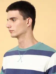 Wrangler Striped Pullover Fleece Sweatshirt