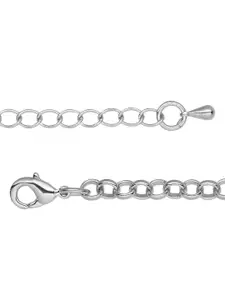 MYKI Silver-Plated CZ-Studded Pendant With Chain