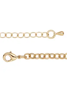 MYKI Gold-Plated Butterfly With Beaded Multilayer Pendant Chain