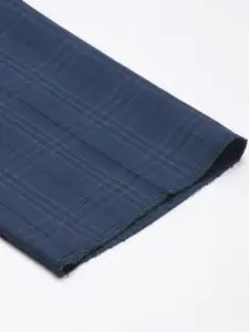 Van Heusen Men Checked Ultra Slim Fit Formal Trousers