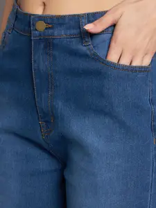 BAESD Women High-Rise Flared Light Fade Stretchable Jeans