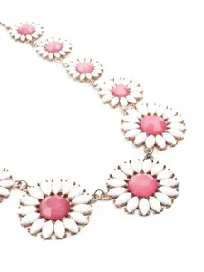 ODETTE Gold-Plated Beaded Floral Necklace
