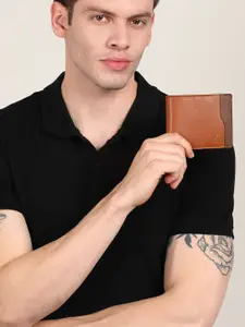 Urbano Fashion Men Textured Leather Two Fold Wallet