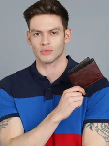 Urbano Fashion Textured Leather Two Fold Wallet