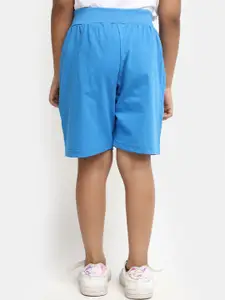 V-Mart Boys Blue Printed Shorts