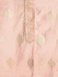 Meena Bazaar Ethnic Motif Art Silk Unstitched Dress Material