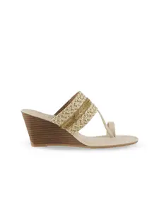 Catwalk Embellished One Toe Wedge Heels