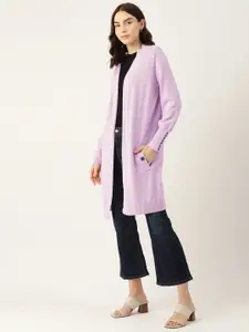 Madame Women Pure Cotton Longline Front-Open Sweater