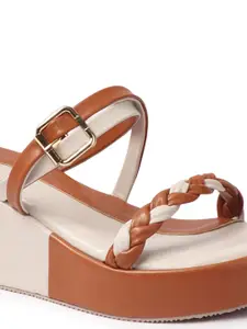 TRYME Wedge Women Synthetic Wedge Sandals with Buckles