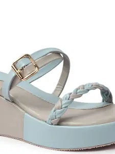 TRYME Wedge Heels Sandals with Buckles