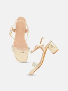DressBerry Women Embellished Party Block Sandals