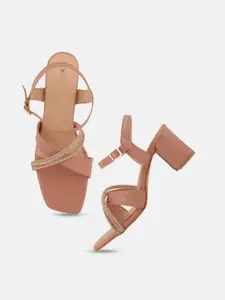 DressBerry Women Embellished Party Block Sandals