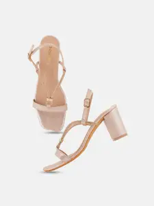 DressBerry Women Embellished Party Block Sandals