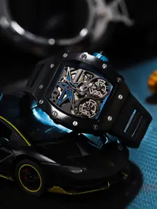 GIORDANO Men Printed Dial & Straps Analogue Automatic Motion Powered Watch GZ-50128-01