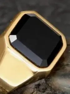 NEERAJYOTI Men Brass Artificial Stones Finger Ring