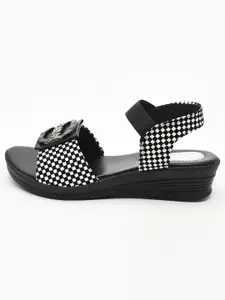 IndiForce Printed Leather Wedge Heels