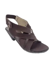 IndiForce Women's Maroon Sling-Back Heels