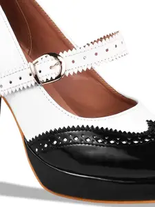 TRYME Women Colourblocked Heel Round Toe with Tassels