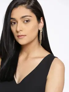 Jewels Galaxy Gold-Plated Luxuria Handcrafted Contemporary Drop Earrings