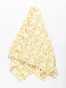 Contrast Living Women Ethnic Motifs Printed Pure Cotton Scarf