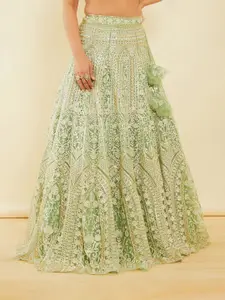 Soch Embellished Mirror Work Ready to Wear Lehenga & Blouse With Dupatta