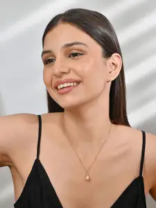 ToniQ Gold-Plated Beach Themed Charm Pendant With Chain