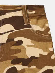 YK Girls Camouflage  Printed Pure Cotton Shorts