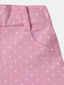 YK Girls Geometric Printed Pure Cotton Shorts