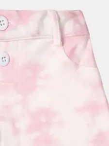 YK Girls Abstract Printed Pure Cotton Shorts