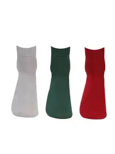 Bonjour Pack of 3 Men Ankle Length Odor Free Breathable Bamboo Cotton Socks