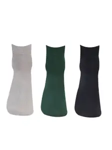 Bonjour Pack of 3 Men Ankle Length Odor Free Breathable Bamboo Cotton Socks
