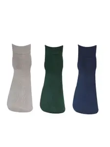 Bonjour Pack of 3 Men Ankle Length Odor Free Breathable Bamboo Cotton Socks