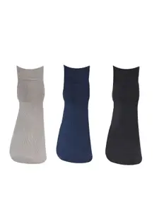 Bonjour Pack of 3 Men Ankle Length Odor Free Breathable Bamboo Cotton Socks