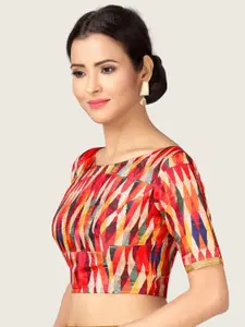 Studio Shringaar Boat Neck Short Sleeve Saree Blouse