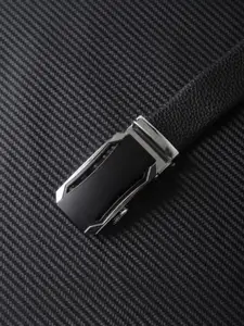 Kastner Men Textured Slider Buckle Closure Belt