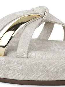 Inc 5 Women Floral Printed 1 inch Flatform Sandals