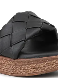 Inc 5 Women Woven Design 2 inches Open Toe Wedge Heels