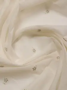 Meena Bazaar Floral Embroidered Unstitched Dress Material
