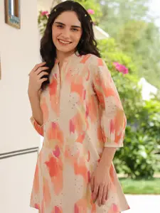 JISORA Printed Pure Cotton Top With Trouser Co-Ords