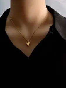 EL REGALO Gold Toned Stainless Steel Statement Necklace