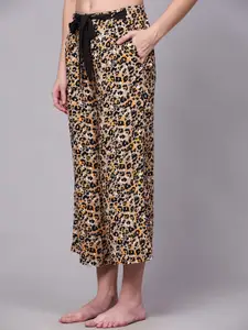 BStories Animal Printed Sleeveless Pure Cotton Cami With Palazzos