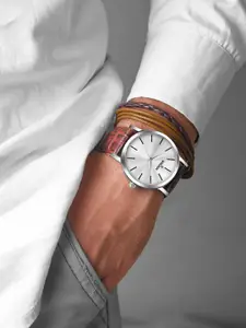 WROGN Men Round Analogue Watch Gift Set WRNWJ Set-12