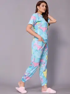 vj fashion Abstract Printed Night suit