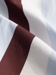 Snitch Men Classic Slim Fit Opaque Striped Casual Shirt