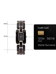 ANNE KLEIN Women Rectangular Dial & Bracelet Style Straps Analogue Watch AK4068GPBK