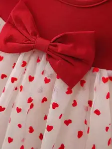 INCLUD Girls Polka Dot Print Fit & Flare Dress