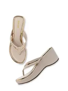 Rocia Square Toe Thongs Platform Heels