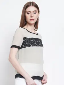 Purple State Women Round Neck Solid Top